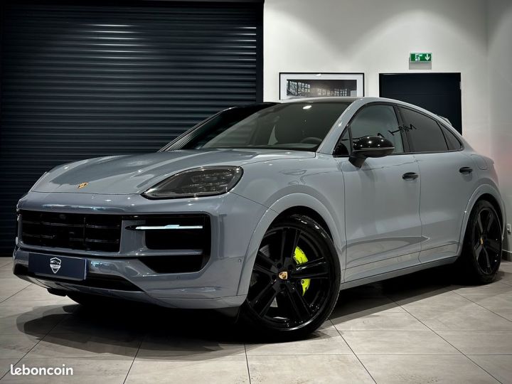 Porsche Cayenne COUPE III FACELIFT E-HYBRID 3.0 V6 470 CH PACK SportDesign BOSE ROUE DIRECTRICE MATRIX HD JA22 ACC AFFICHAGE TÊTE HAUTE ÉCRAN PASSAGER Gris - 1