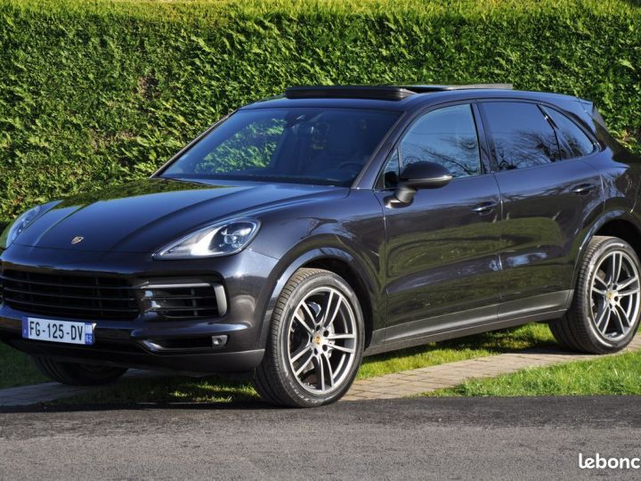 Porsche Cayenne III 3.0 V6 340 Origine française 05-2019 Suivi réseau 65330kms 18K d'options PASM PDLS Jantes Turbo 21 Toit ouvrant panoramique Caméra accès confort . Noir - 1