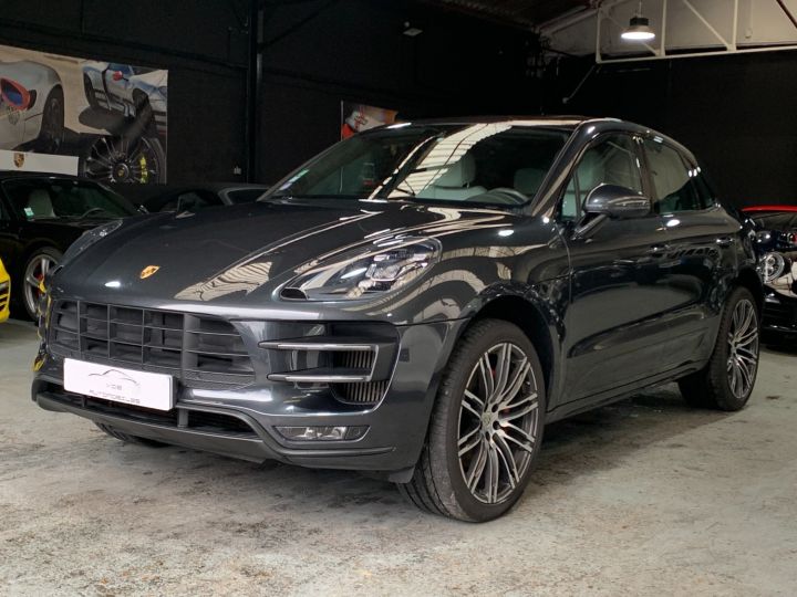 Porsche Macan PORSCHE MACAN TURBO 3.6 400CV PDK /2016 / FULL / PSE / CHRONO / SIEGES VENTILES / SUPERBE Gris Volcano - 1