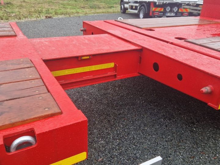 Remolque Alim Trailer Caja abierta Semi porte engins autonome extensible en longueur neuve avec table elevatrice hydraulique essieux saf  - 6