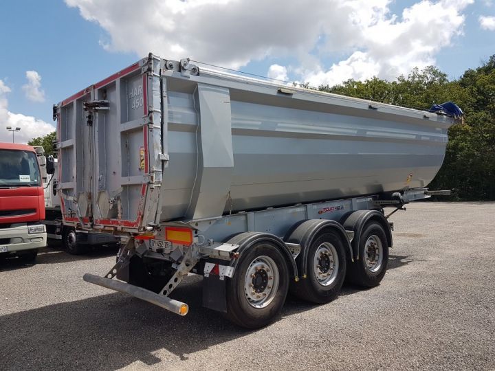 Remorque Rojo Trailer Benne arrière BENNE TP acier 26m3 HARD 450 3 essieux GRIS - 2