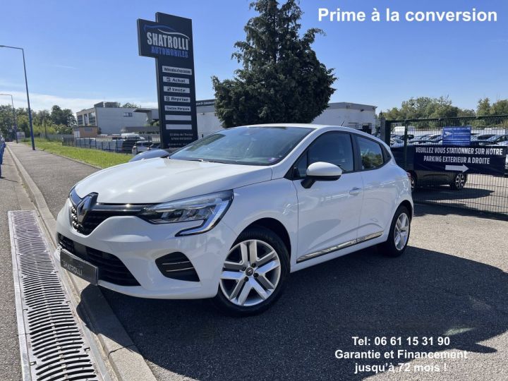 Renault Clio V 1.0 TCe 100ch Zen 1erMain 45,000Kms Clim Régulateur Prime a la conversion BLANC - 1