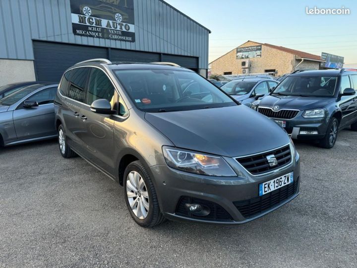 Seat Alhambra 2.0 tdi 150 ch prenium 7 places toit pano gps -led camera cuir Gris - 1