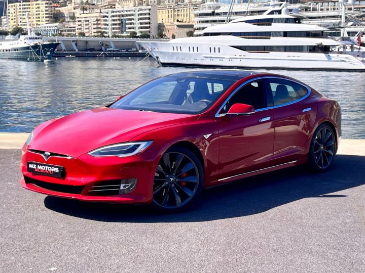 Tesla Model S P90D LUDICROUS DUAL MOTOR Rouge Vendu - 4