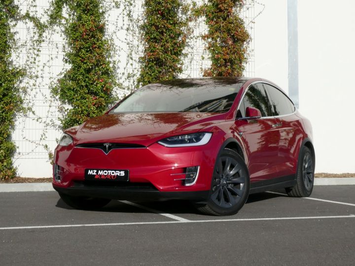 Tesla Model X 100D DUAL MOTOR 7 PLACES Rouge Multicouches Vendu - 3