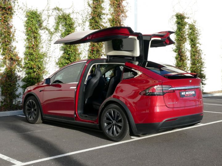 Tesla Model X 100D DUAL MOTOR 7 PLACES Rouge Multicouches Vendu - 14