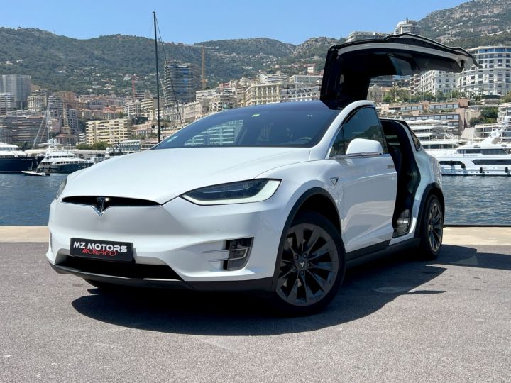 Tesla Model X 100D DUAL MOTOR 7 PLACES - TVA RECUPERABLE Blanc Nacré Occasion - 4