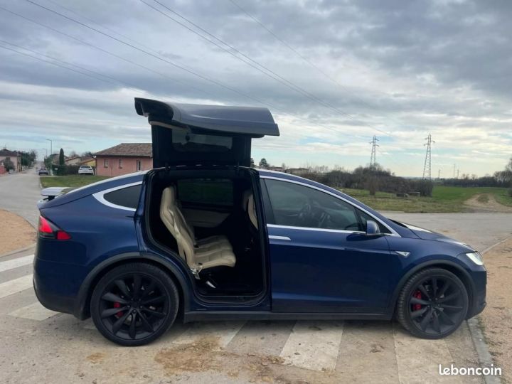 Tesla Model X 90 kWh All-Wheel Drive Performance Bleu - 11