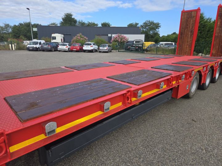 Trailer Alim Heavy equipment carrier body Semi porte engins neuve avec table elevatrice hydraulique essieux saf  - 3