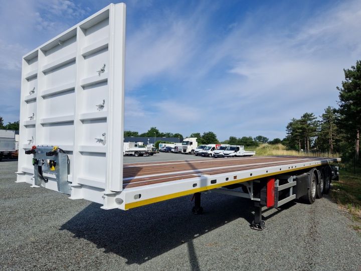 Trailer Alim Trailer Platform body Semi remorque plateau neuve 2024 avec fixations porte containers avec essieux saf BLANC - 1