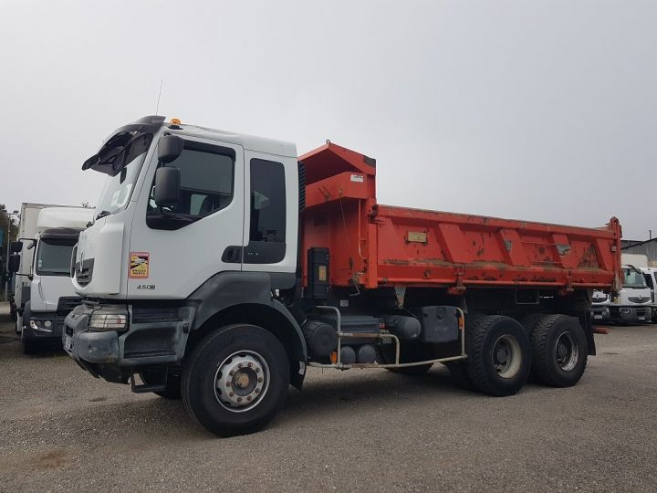 Trucks Renault Kerax 2/3 way tipper body 450dxi.26 6x4 MANUEL / LAMES / REDUCTEURS BLANC - ROUGE - 1