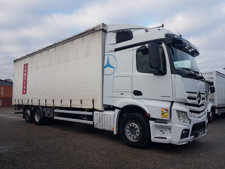 Trucks Mercedes Actros Curtain side body 2542 6x2 euro 5 - P.L.S.C. + support chariot  - 3