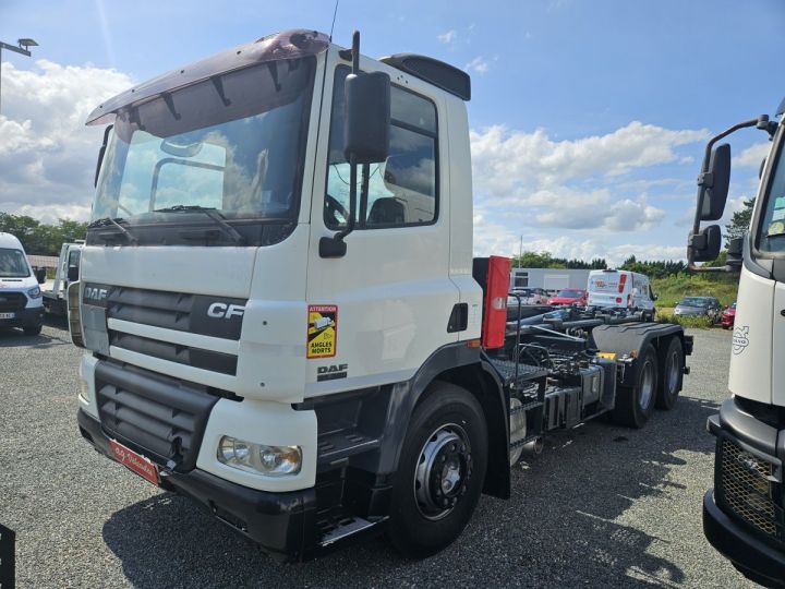 Trucks Daf CF85 Hookloader Ampliroll body 380.26 POLYBENNE 6X2  BLANC  - 1