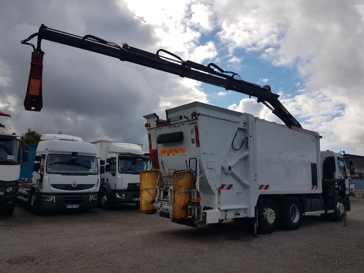 Trucks Renault Premium Refuse collector body 320dxi.26 6x2 MANUEL - EVOLUPAC + HIAB 166 BLANC - 3