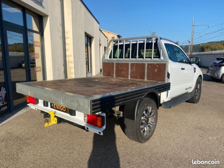 Utilitaire léger Ford Ranger 4 x 4 SUPER CABINE 3.2 TDCI 200CH +BENNE CLASSIQUE WILDTRACK 4X4 1MAIN ENTRETIEN Blanc - 9