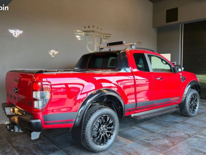 Utilitaire léger Ford Ranger Autre 2.0 TDCi BI-TURBO 213 ch Double Cabine STORMTRAK BVA10 BODY KIT RAPTOR ACC CUIR GPS ANGLE MORT FULL LED KEYLESS GO Rouge - 3