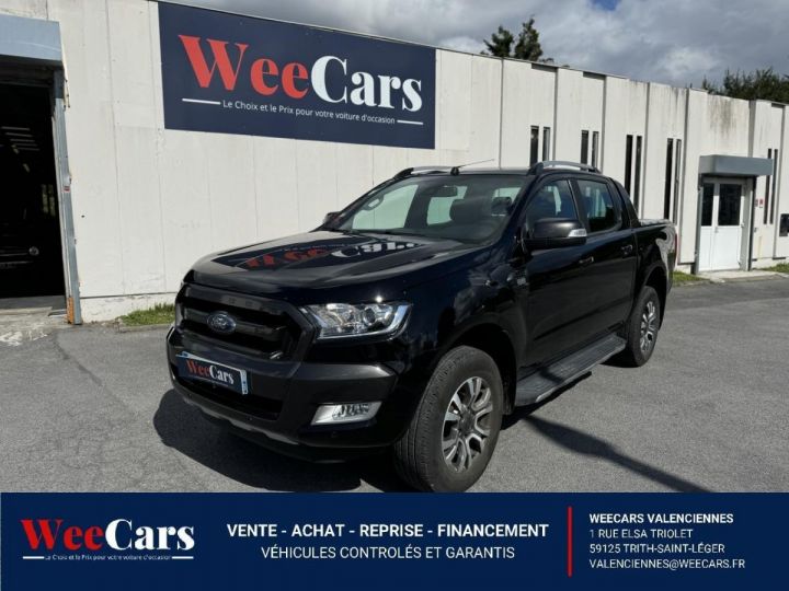 Utilitaire léger Ford Ranger Autre 3.2 TDCi 200cv BVA CABINE DOUBLE Wildtrak - suivi complet - Garantie 12 mois NOIR - 1