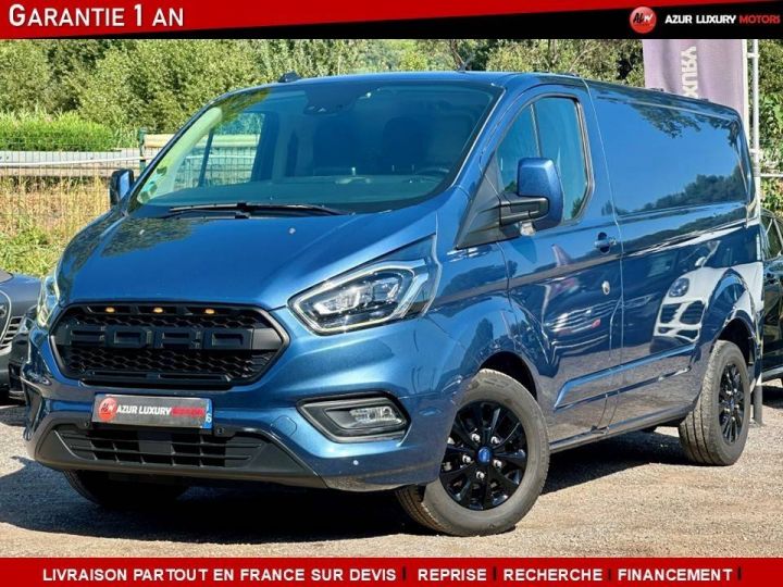 Utilitaire léger Ford Transit Autre 300 L1H1 2.0 LIMITED ECOBLUE 130 BVA BLEU CLAIR - 1