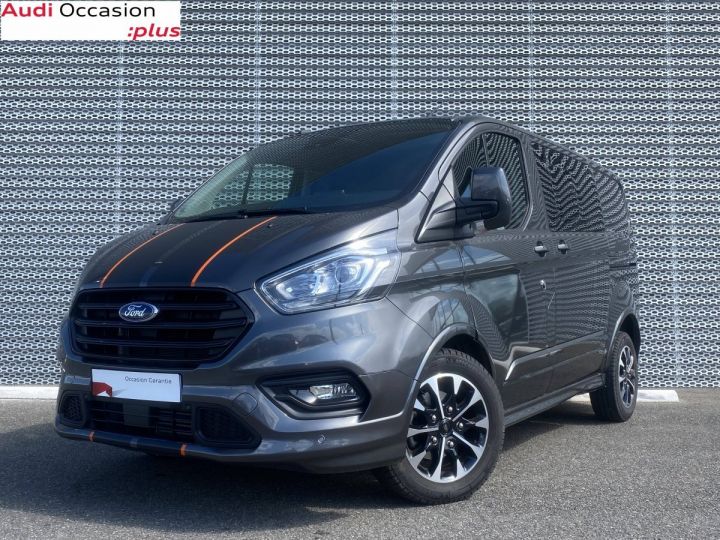 Utilitaire léger Ford Transit Autre CUSTOM CABINE APPROFONDIE CUSTOM CA 300 L1H1 2.0 ECOBLUE 170 CH BVA8 SPORT Gris - 1