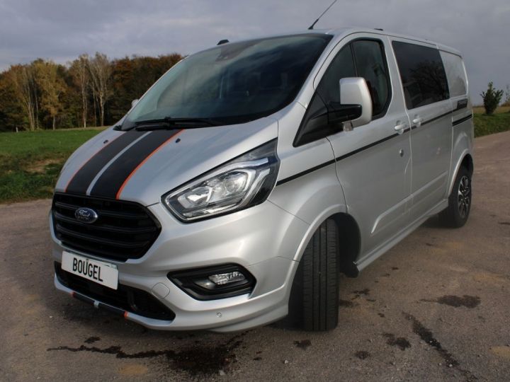 Utilitaire léger Ford Transit Autre CUSTOM L1H1 2.0 DIESEL 170 CV 5 PLACES GPS 3D CAMÉRA FULL LED USB RE JA 17 BOITE AUTO Gris Titane - 4