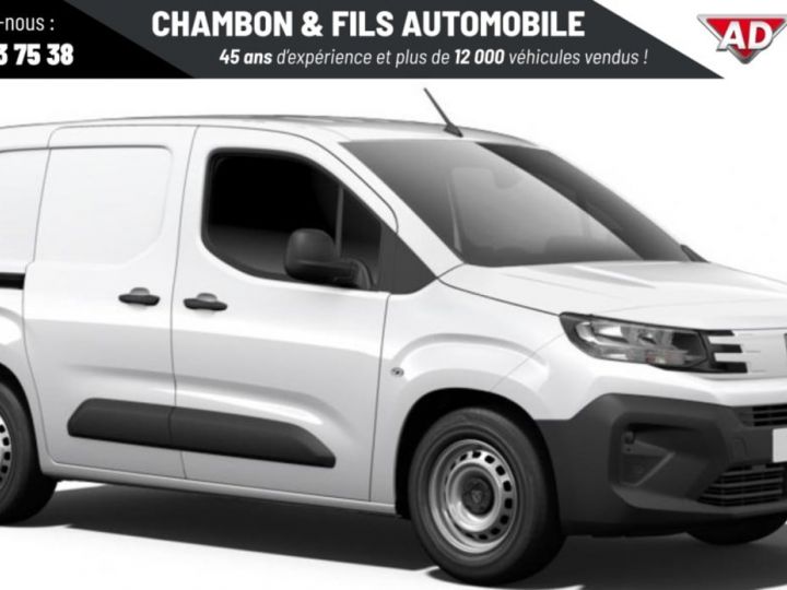 Utilitaire léger Peugeot Partner Autre FOURGON NOUVEAU M 650 KG BLUEHDI 100 S BVM6 prix HT Blanc - 1