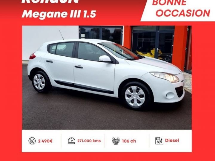 Utilitaire léger Renault Megane Autre III Commerciale 1.5 DCi Eco2 106ch Blanc - 1