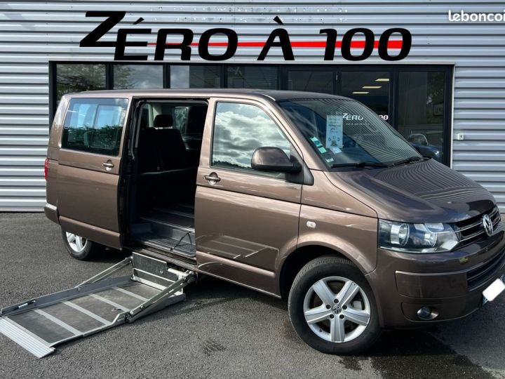 Utilitaire léger Volkswagen Multivan Autre VW Transporter 4 MOTION BOITE AUTO 2,0 180ch EQUIPE TPMR Marron - 1