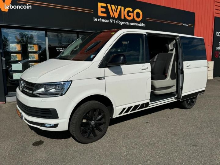 Utilitaire léger Volkswagen Transporter Autre Fg 2.0 TDI 204ch EDITION 2 PORTES LATERALES-ATTELAGE-6 PLACES-BOIS Blanc - 2