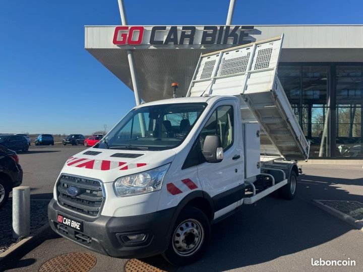 Utilitaire léger Ford Transit Benne arrière 2.0 170CH 2T L3 BENNE 3 PLACES Garantie 6 ans Caméra de recul Attache remorque Coffre rangement 355ht-mois  - 1