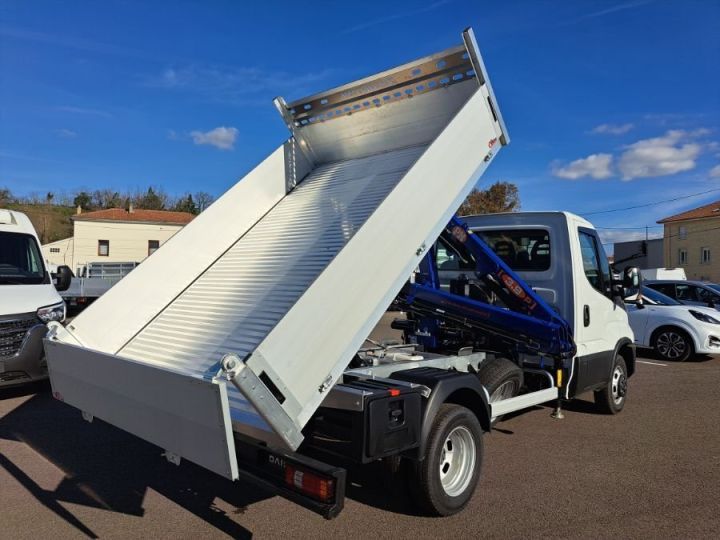 Utilitaire léger Iveco Daily Benne arrière 35C18 GRUE BENNE 75000E HT Blanc - 2