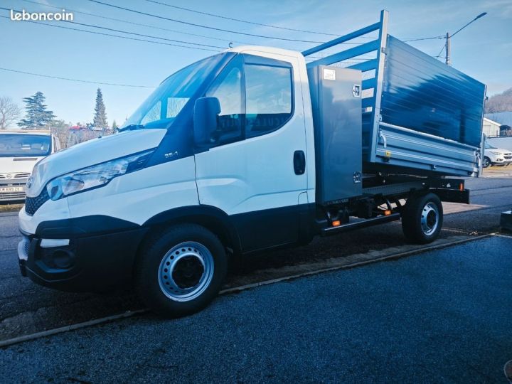 Utilitaire léger Iveco Daily Benne arrière Chassis-Cabine 35s11 benne coffre jpm Blanc - 1