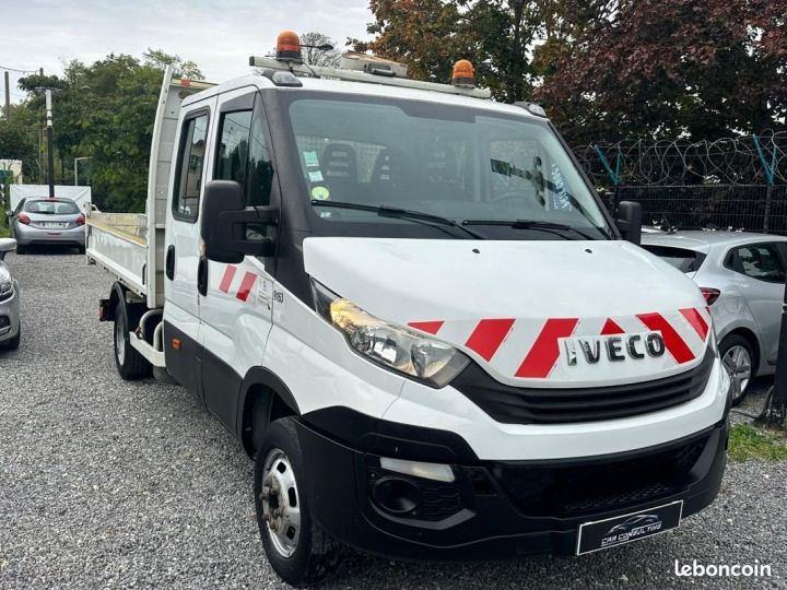 Utilitaire léger Iveco Daily Benne arrière FOURGON BENNE BASCULANTE 6 PLACES 1 ERE MAIN TVA RECUPERABLE Blanc - 1