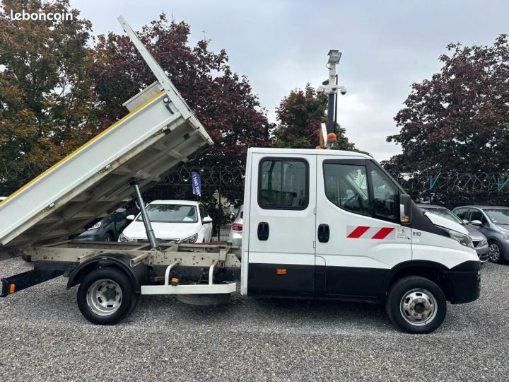 Utilitaire léger Iveco Daily Benne arrière FOURGON BENNE BASCULANTE 6 PLACES 1 ERE MAIN TVA RECUPERABLE Blanc - 11