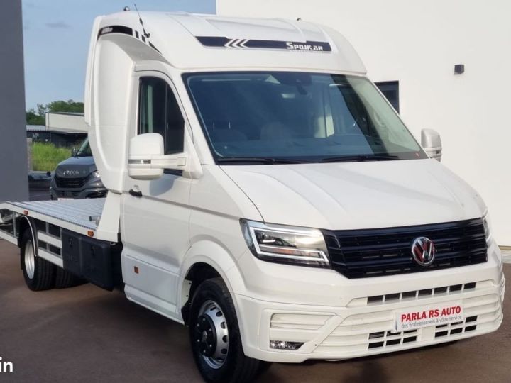 Utilitaire léger Volkswagen Crafter Dépanneuse 2L TDi bi-turbo 180ch boîte automatique dépanneuse porte voiture Blanc - 3