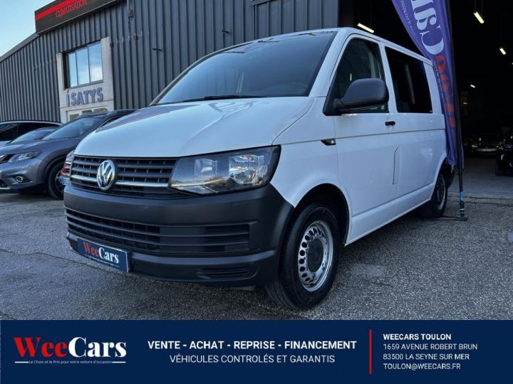 Utilitaire léger Volkswagen Transporter Fourgon tolé 2.0 16V TDI 140ch T6 Fourgon Tôlé L1H1 Aménagé BLANC - 1