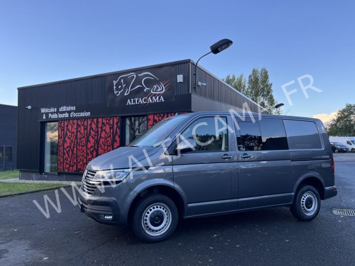 Utilitaire léger Volkswagen Transporter Minibus 6.1 150CV L1H1 PROCAB 5 PLACES BOITE AUTOMATIQUE DOUBLE PORTE LATERALE CROCHET GRIS - 1