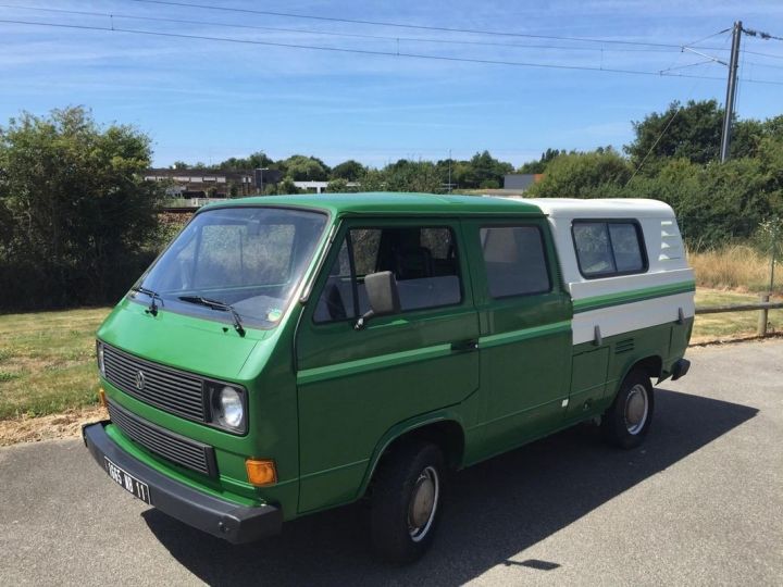 Utilitaire léger Volkswagen Transporter Pick Up T3 pick-up double cabine DOKA SAVOYARD Vert - 10