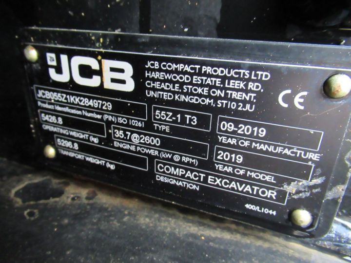 Varias utilidades Jcb Miniexcavadora JCB 55Z-1  - 7