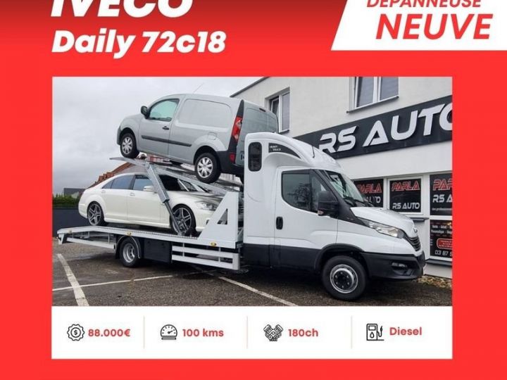 Vehiculo comercial Iveco Daily Otro 72c18 7 tonnes porte 2 voitures neuf 180ch Blanc - 1