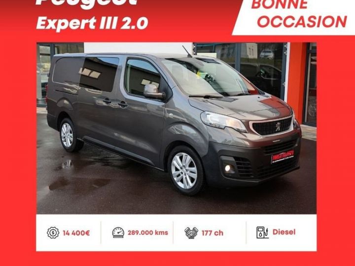 Vehiculo comercial Peugeot Expert Otro III 2.0 Blue HDi 177ch 6 places 1ère main Gris - 1