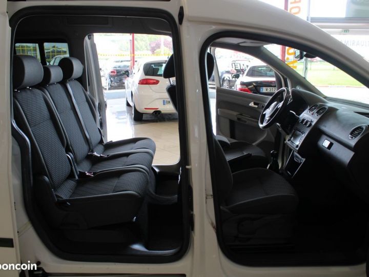 Vehiculo comercial Volkswagen Caddy Otro -7 PLACES- II 1.6 CR TDI 102 FAP BLUEMOTION CONFORTLINE Garantie 12M P&MO Blanc - 3