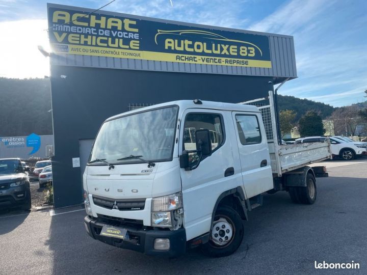 Vehiculo comercial Mitsubishi Canter Volquete trasero benne 130 ch ct ok garantie tva récupérerable Blanc - 1