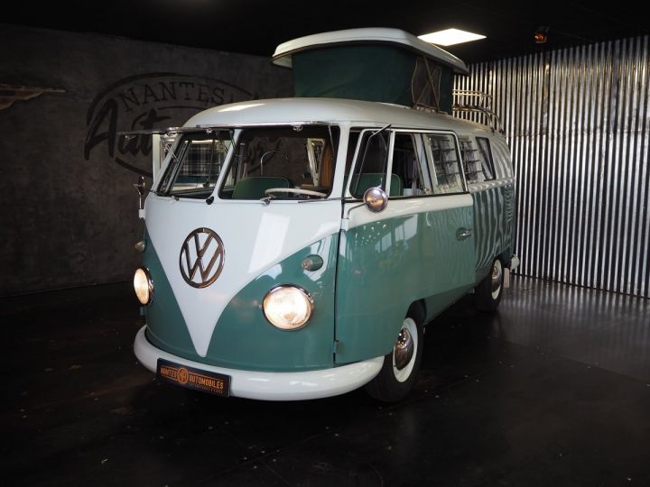 Volkswagen Combi Volkswagen combi T1 split vert et blanc - 11