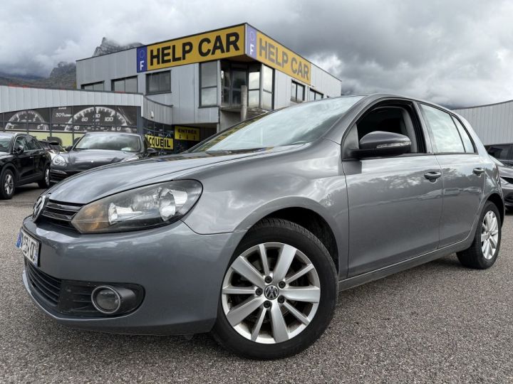 Volkswagen Golf VI 1.6 TDI 105CH BLUEMOTION FAP CARAT 5P Gris - 1