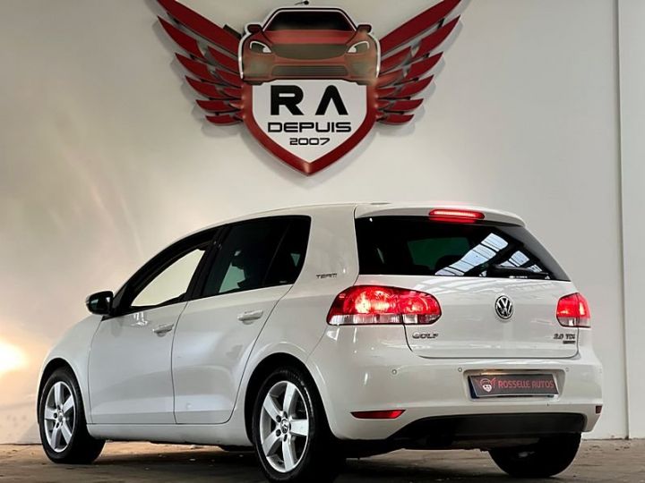 Volkswagen Golf VI 2.0 TDI 140CH TEAM DSG Blanc Métallisé - 4