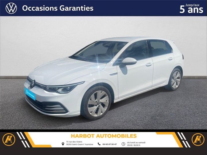 Volkswagen Golf viii 2.0 tdi scr 115 bvm6 style 1st Blanc - 1