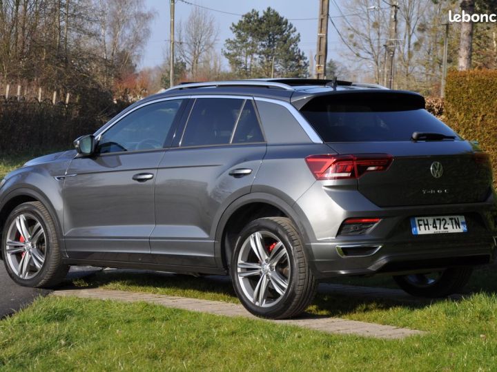 Volkswagen T-Roc 1.5 TSI 150 EVO R-LINE DSG7 Origine Française 07-2019 72600kms Toit Ouvrant Caméra de recul Virtual cockpit Accès sans clé coffre élec régulateur adap Gris - 2