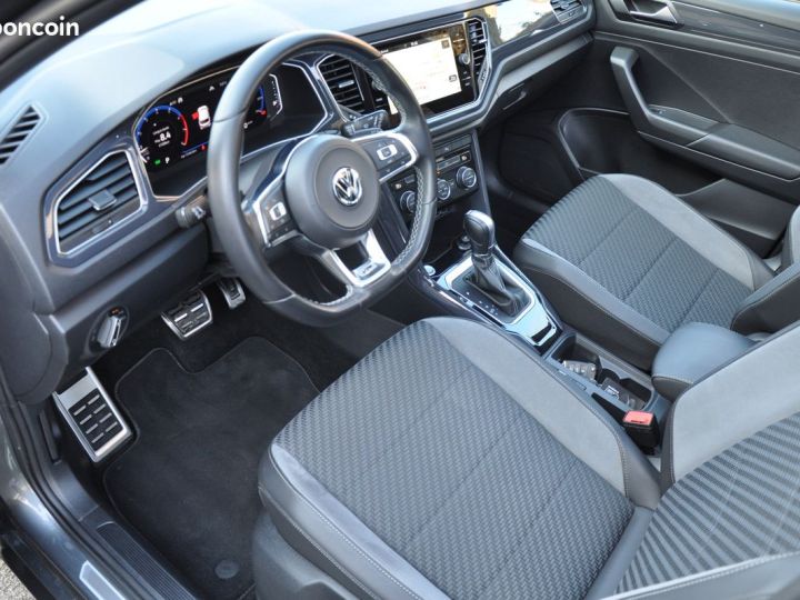 Volkswagen T-Roc 1.5 TSI 150 EVO R-LINE DSG7 Origine Française 07-2019 72600kms Toit Ouvrant Caméra de recul Virtual cockpit Accès sans clé coffre élec régulateur adap Gris - 4