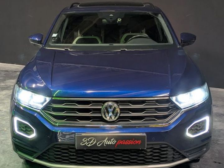 Volkswagen T-Roc 190ch 4 motion carat acc-dcc-toit ouvrant- attelage Bleu - 4