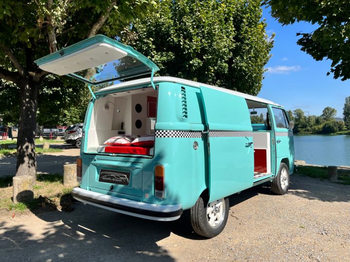 Volkswagen T2 Tôlé Esprit Bus / CTTE Sur La Carte Grise 2 Places / Moteur Type2 1600cc Bleu Ciel - 14